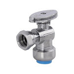 CENTRALE BRICO Robinet d'arret WC a clapet en equerre laiton nickele QUICK PLOMBERIE