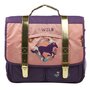 AUCHAN Cartable 41 cm CM1/CM2 violet et rose cheval WILD HORSE