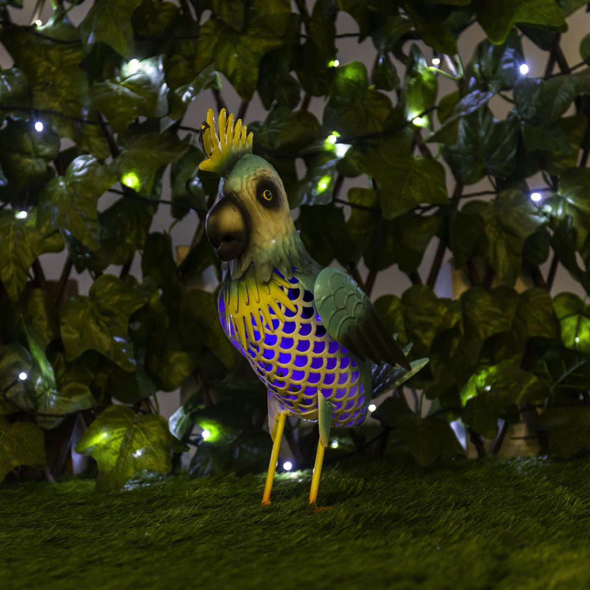  Perroquet à crête solaire 1 LED couleur