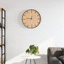 Voir la diapositive 1 : VIDAXL Horloge murale marron Ø39 cm fer et bois d'ingenierie