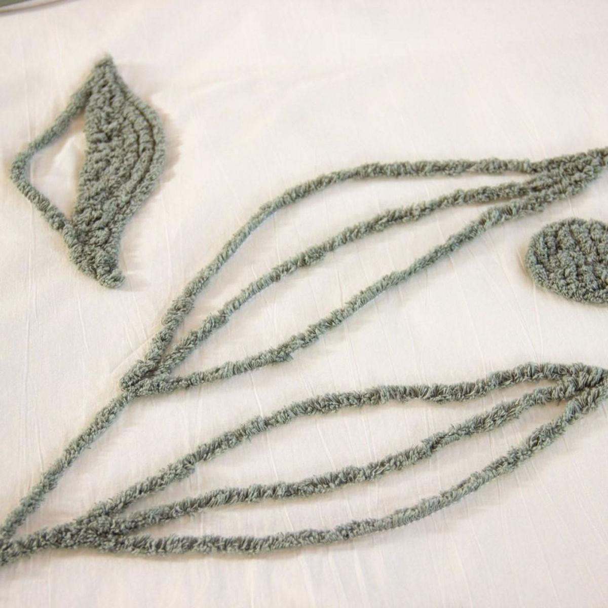 COTE DECO Housse de couette 240x220 + 2 taies HERBIER en coton lavé