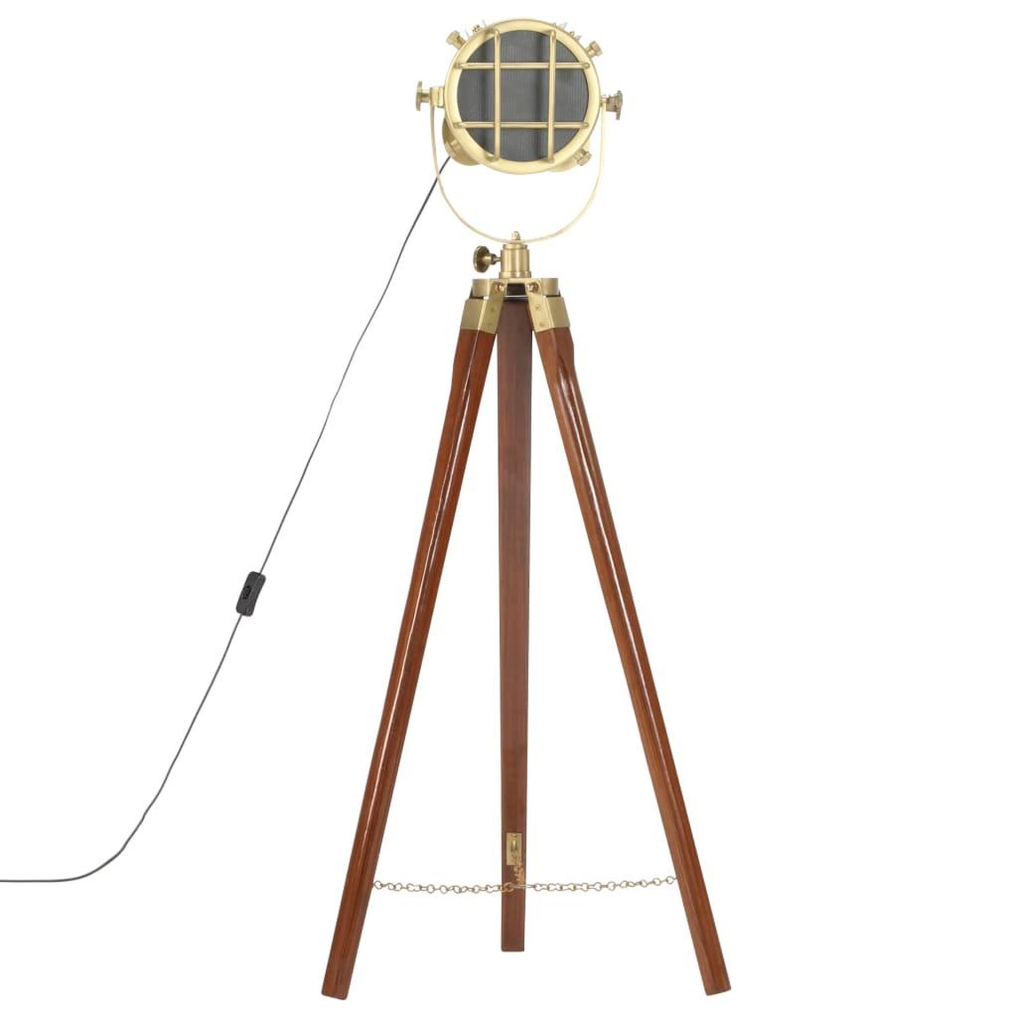 Voir la diapositive 5 : VIDAXL Lampadaire a trepied bois de manguier massif 97 cm