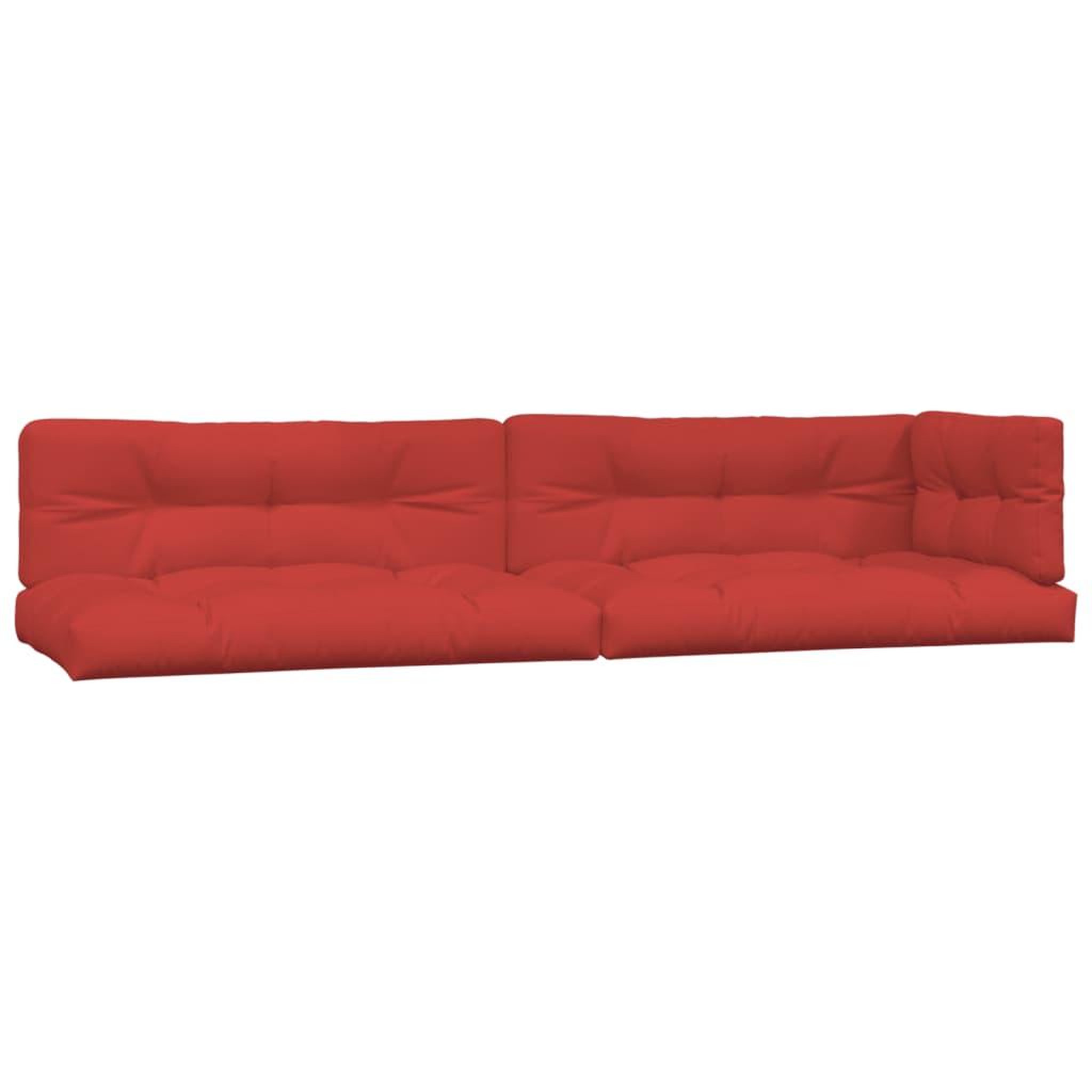 Voir la diapositive 2 : VIDAXL Coussins de palette lot de 5 rouge tissu
