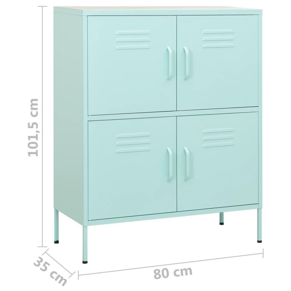 VIDAXL Armoire de rangement Vert menthe 80x35x101,5 cm Acier