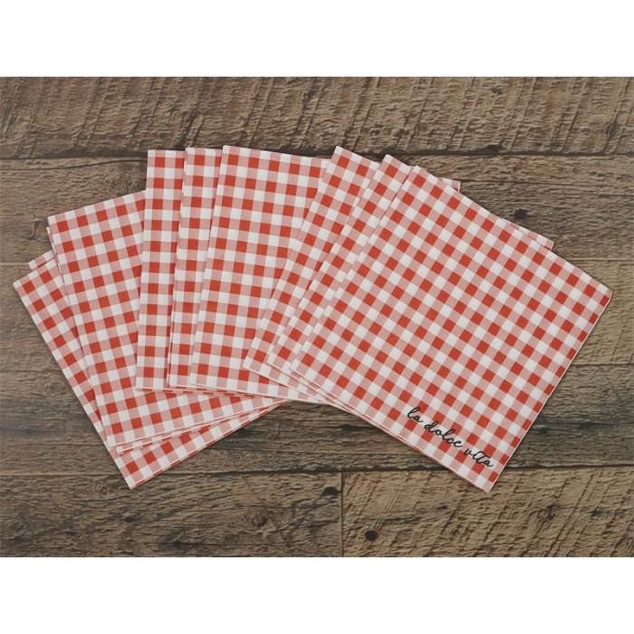 Voir la diapositive 3 : Paris Prix Lot de 20 Serviettes en Papier  Dolce Vita  33x33cm Rouge