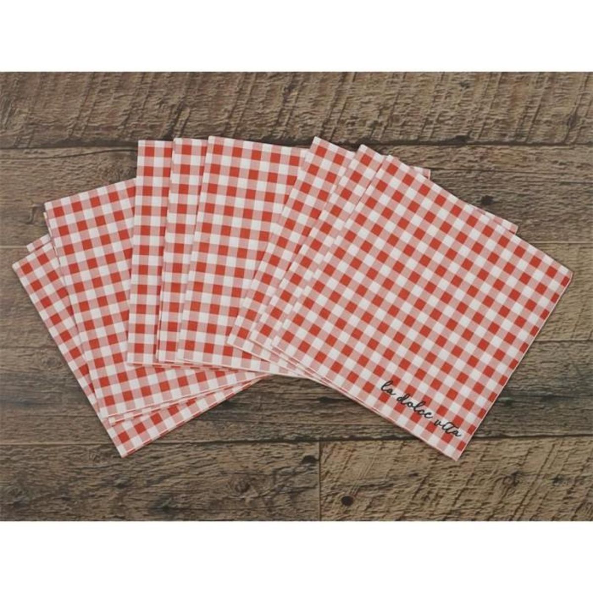 Paris Prix Lot de 20 Serviettes en Papier  Dolce Vita  33x33cm Rouge