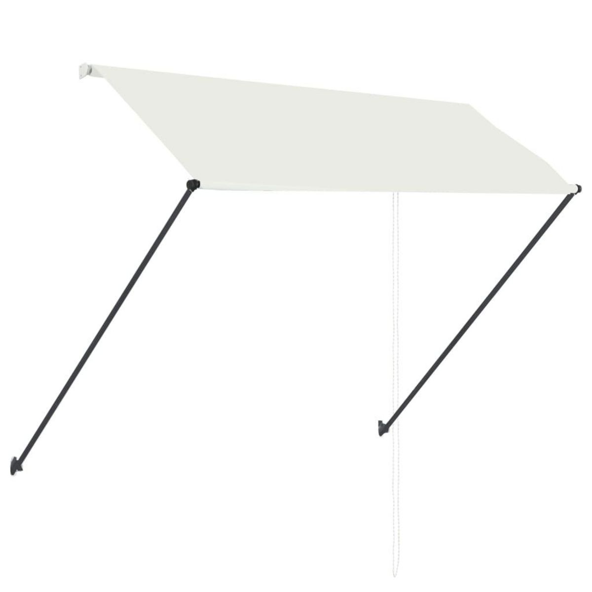 VIDAXL Auvent retractable avec LED 250x150 cm Creme