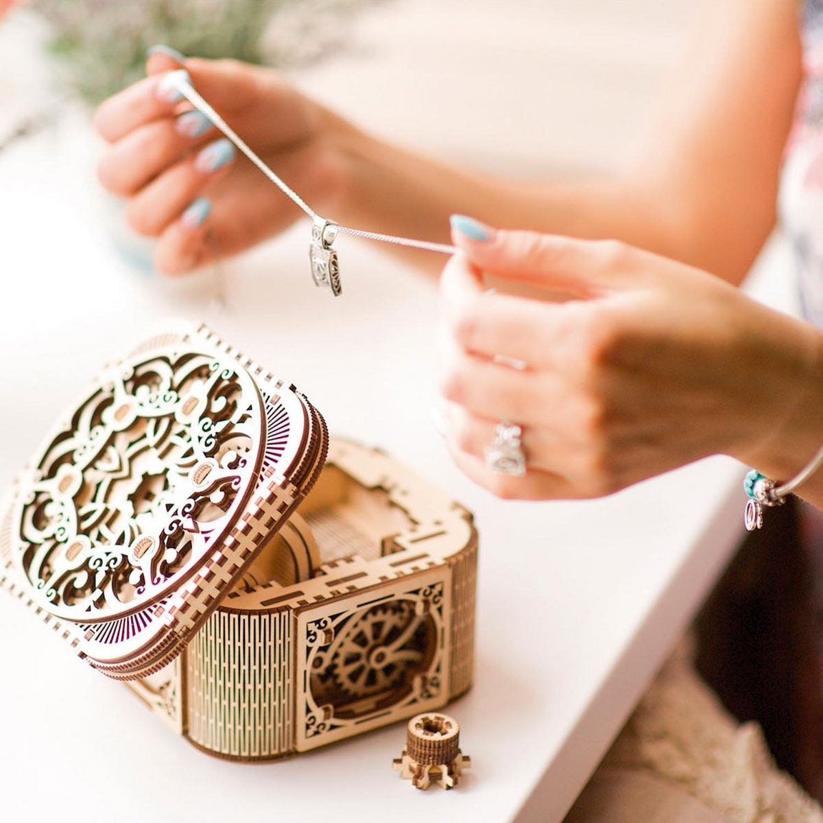 Graine créative Maquette En Bois 3D - Boîte à Trésors 14,2 Cm