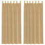 Voir la diapositive 2 : VIDAXL Rideaux en voile avec passe-tringles 2 pcs sable