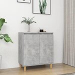 VIDAXL Buffet avec pieds en bois Gris beton bois d'ingenierie