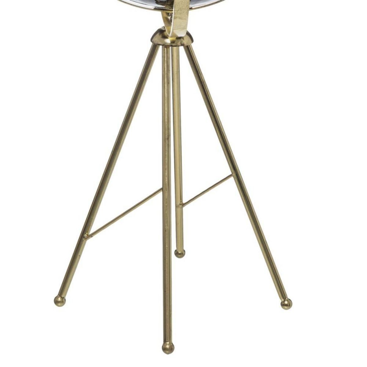 ATMOSPHERA Globe terrestre noir et or H60 cm