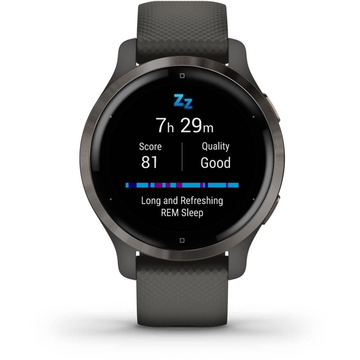 GARMIN Montre sport Venu 2S Grey avec bracelet gris fonce