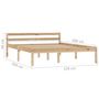 Voir la diapositive 5 : VIDAXL Cadre de lit sans matelas bois de pin massif 120x200 cm