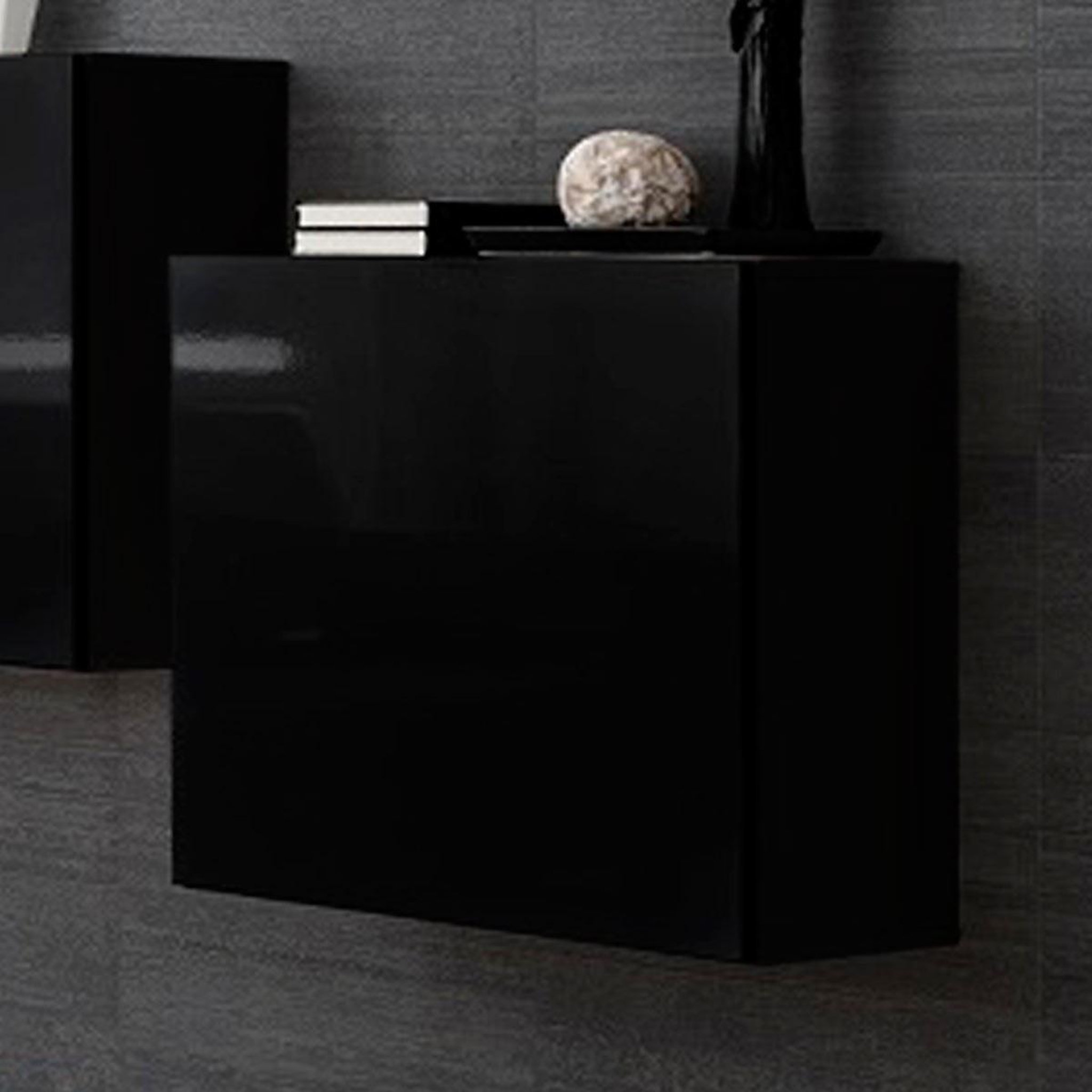 Voir la diapositive 2 : Paris Prix Lot de 2 blocs & étagère  switch sbi  130cm noir