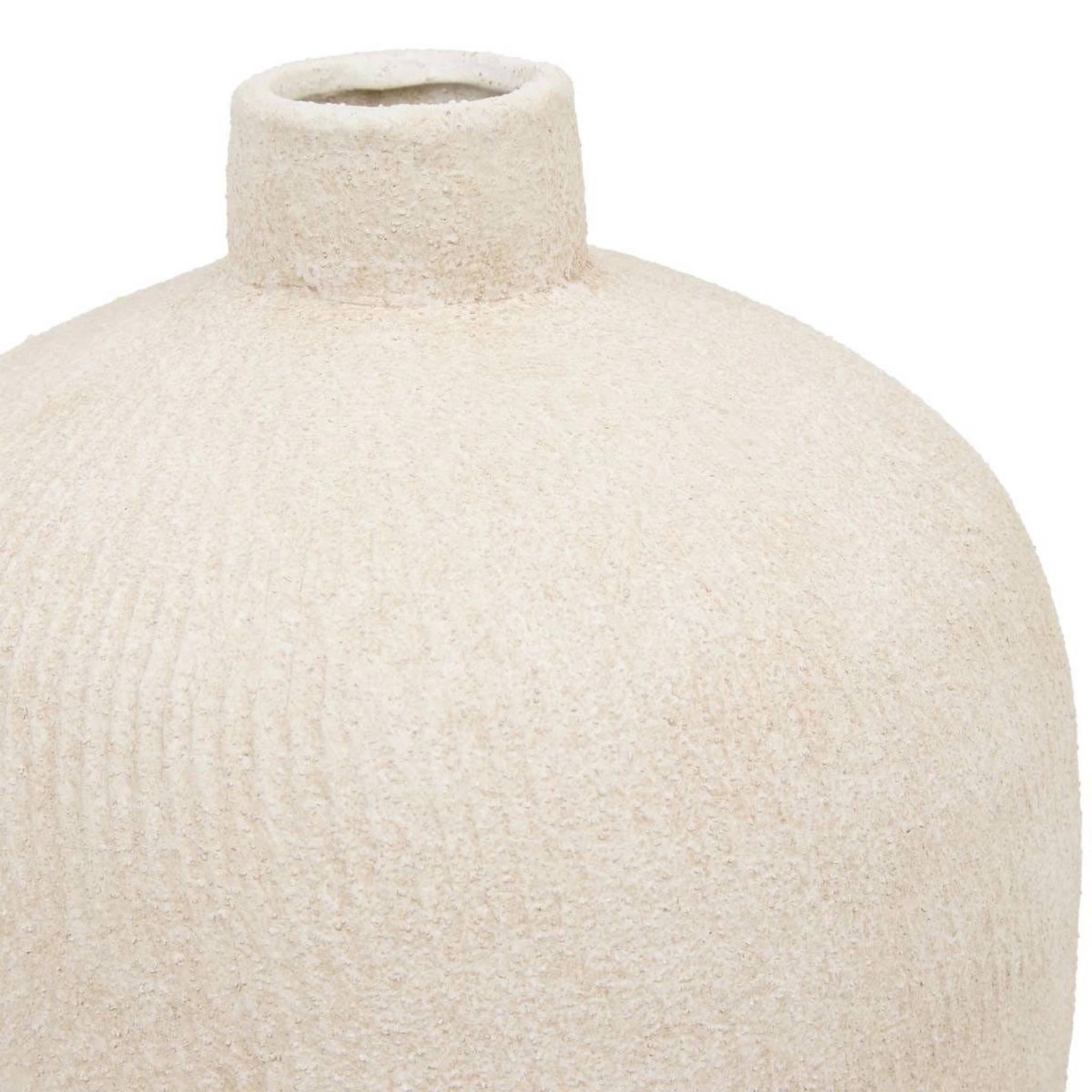 Voir la diapositive 2 : ATMOSPHERA Vase déco barémique  romia  31cm beige