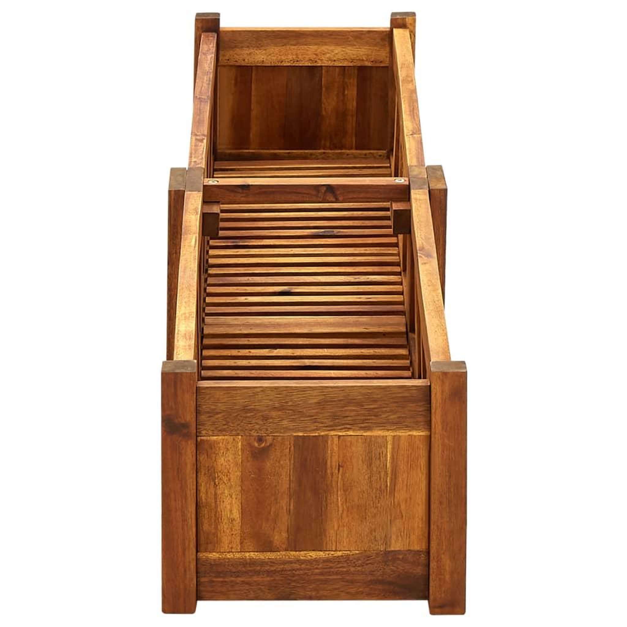 Voir la diapositive 3 : VIDAXL Lit sureleve de jardin Bois d'acacia 150x30x25 cm