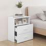 Voir la diapositive 3 : VIDAXL Table de chevet Blanc 50x32x60 cm