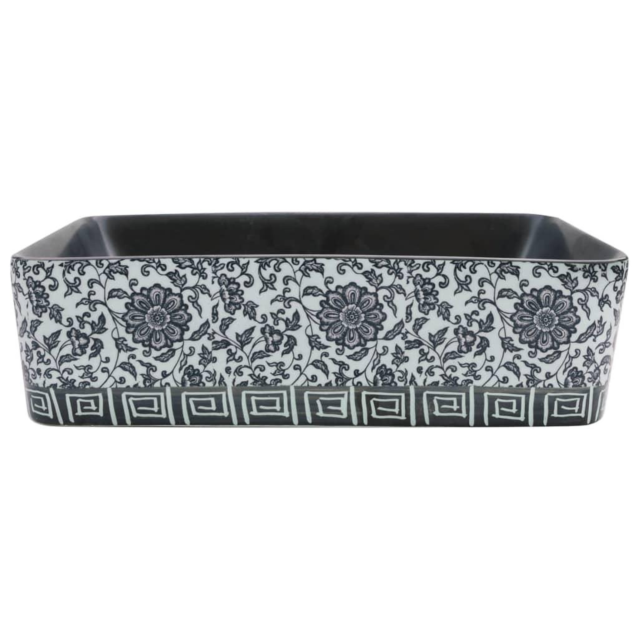 Voir la diapositive 3 : VIDAXL Vasque a poser noir/bleu rectangulaire 46x35,5x13 cm ceramique
