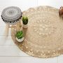 Voir la diapositive 4 : ATMOSPHERA Tapis rond jute vegetale  Shine  diamètre 115 cm Atmosphera
