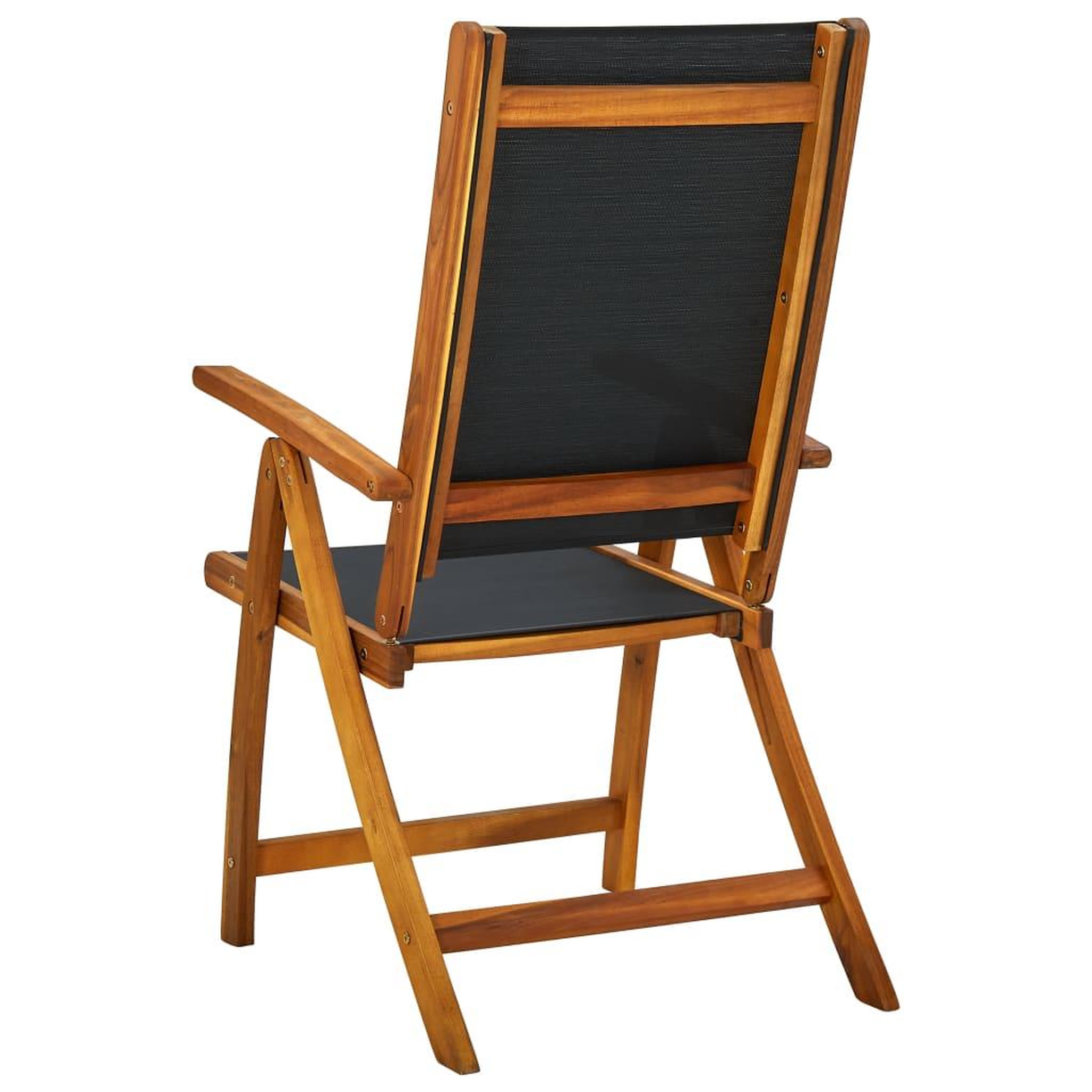 Voir la diapositive 4 : VIDAXL Chaises de jardin pliantes lot de 8 acacia massif et textilene