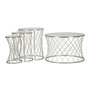 Voir la diapositive 2 : Paris Prix Lot de 4 Tables d'Appoint Design  Noah  70cm Argent