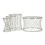 Voir la diapositive 2 : Paris Prix Lot de 4 Tables d'Appoint Design  Noah  70cm Argent