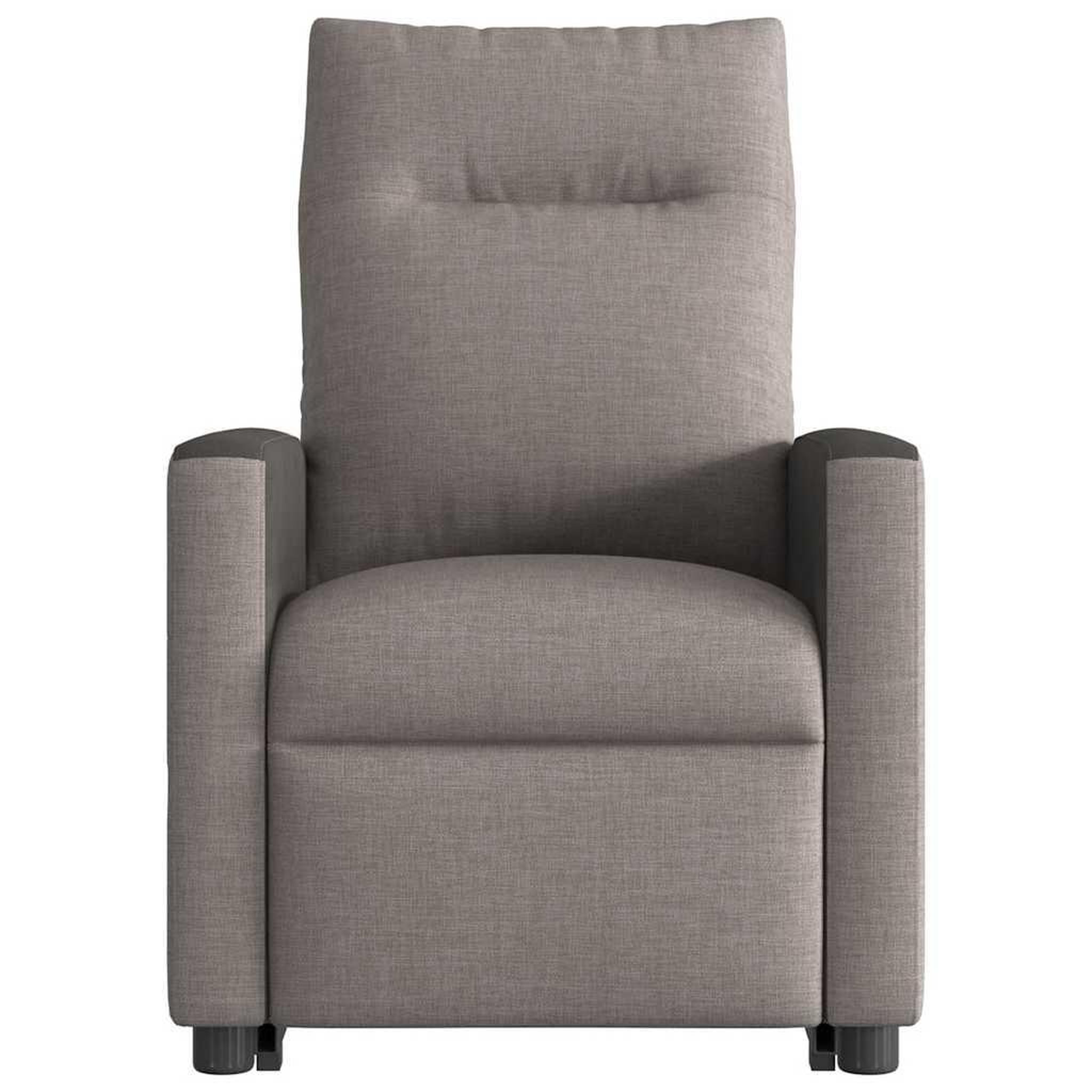 Voir la diapositive 5 : VIDAXL Fauteuil inclinable de massage Taupe Tissu