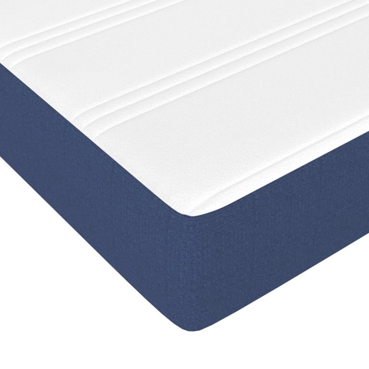VIDAXL Matelas de lit a ressorts ensaches Bleu 90x190x20 cm Tissu