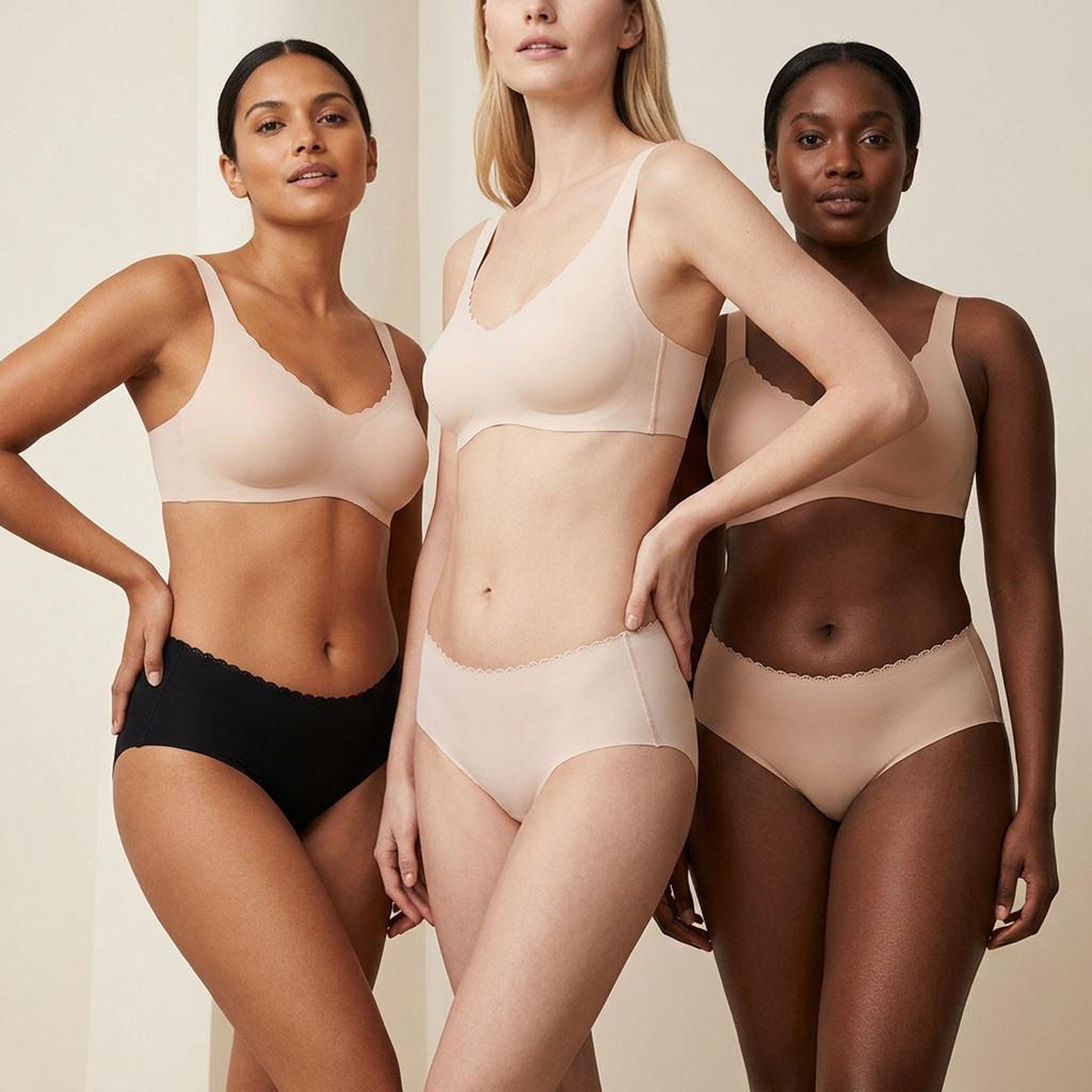 Voir la diapositive 4 : OZABI OZABI Pack de Culottes Femme Gainantes Invisibles Dentelle et Laser – Lot de 6