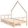 Voir la diapositive 3 : VIDAXL Cadre de lit enfant avec tiroirs 90x200 cm bois de pin massif