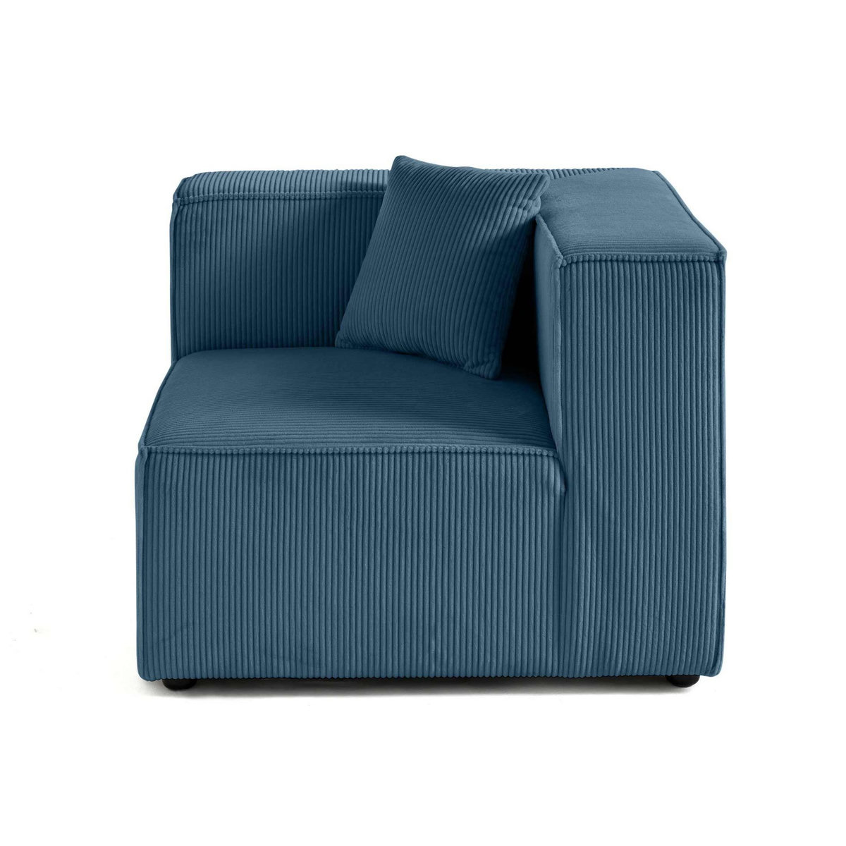 LISA DESIGN Arty - module d'assise d'angle réversible - en velours côtelé