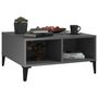 Voir la diapositive 5 : VIDAXL Table basse gris brillant 60x60x30 cm bois d ingénierie