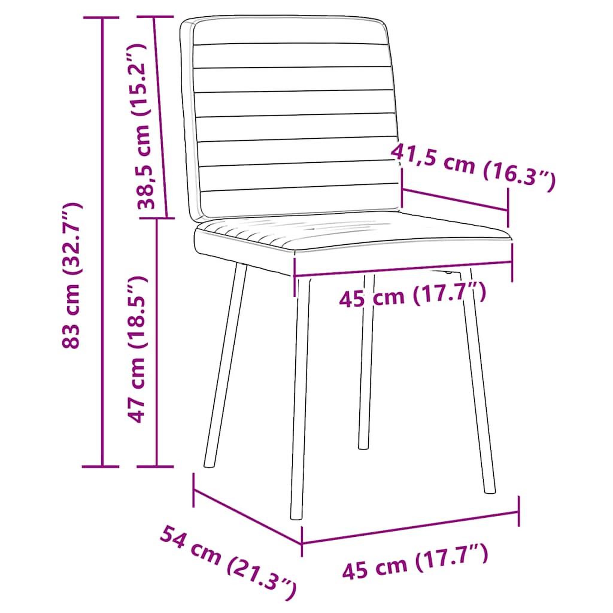 Voir la diapositive 6 : VIDAXL Chaises a manger lot de 2 Bleu Velours