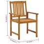Voir la diapositive 6 : VIDAXL Chaises de jardin avec coussins lot de 8 Bois d'acacia solide