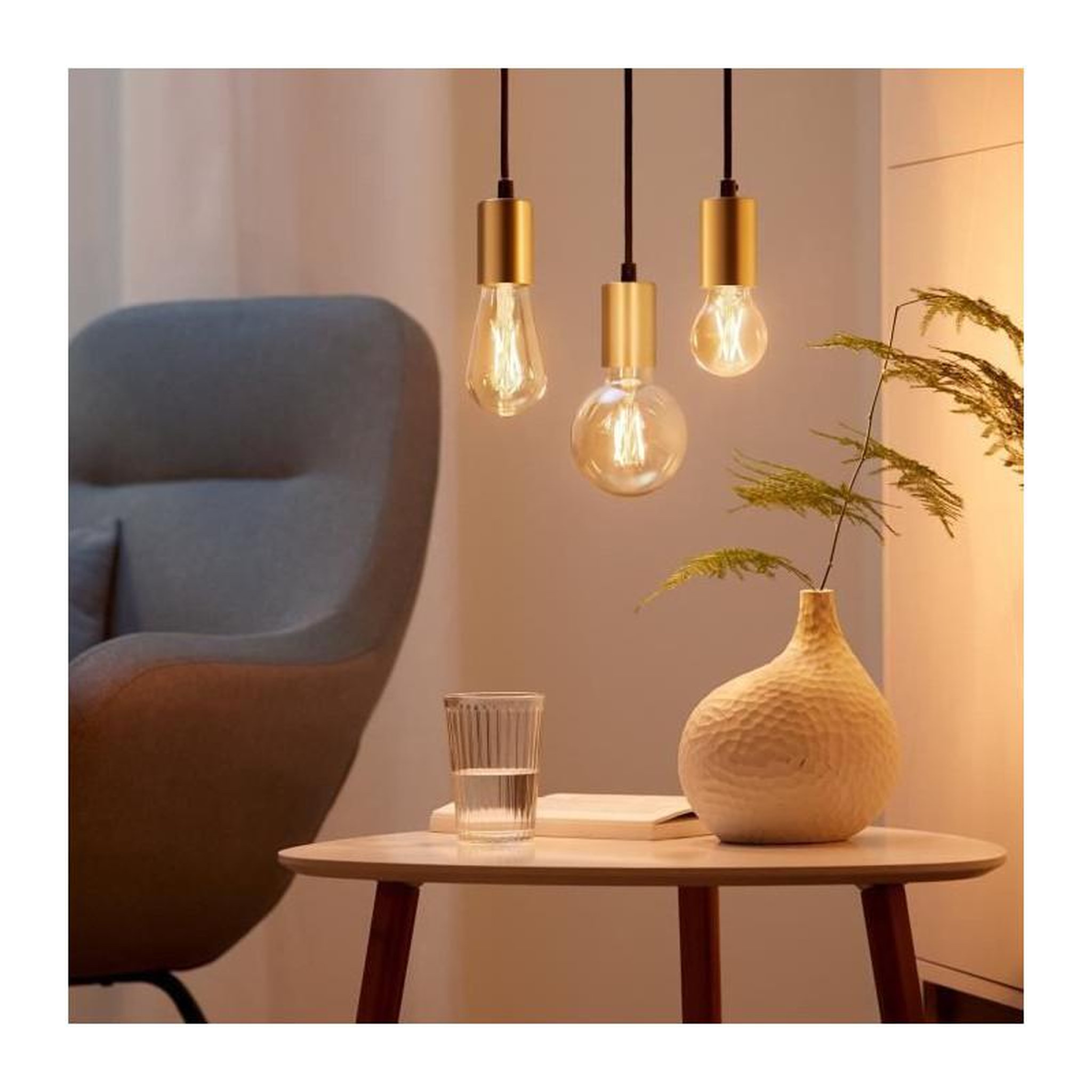 Voir la diapositive 5 : WIZ Kit de demarrage WiZ 2 ampoules connectees Edison Blanc variable E27 50W + Telecommande nomade variateur de lumiere