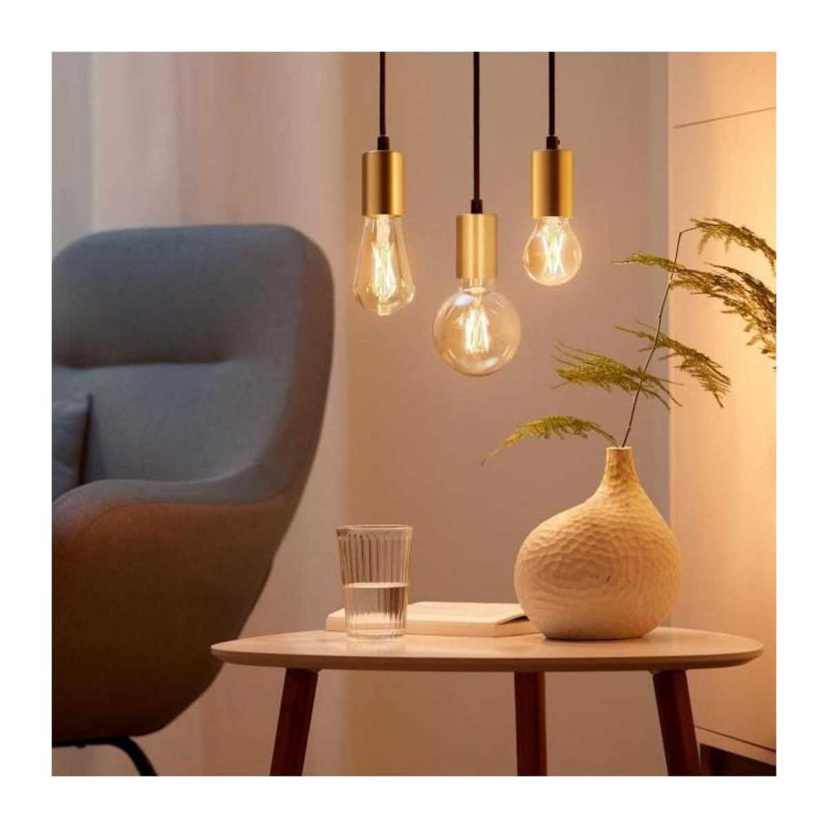 WIZ Kit de demarrage WiZ 2 ampoules connectees Edison Blanc variable E27 50W + Telecommande nomade variateur de lumiere