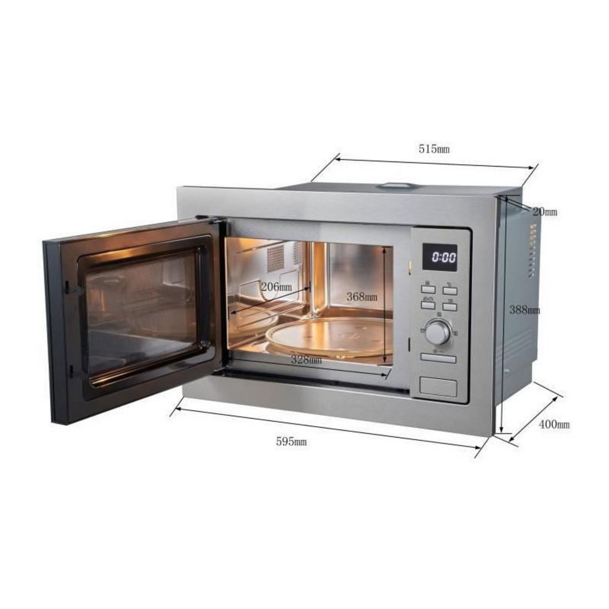 CONTINENTAL EDISON Micro-ondes pose libre 25L CONTINENTAL EDISON 900W, CEMO25GE2