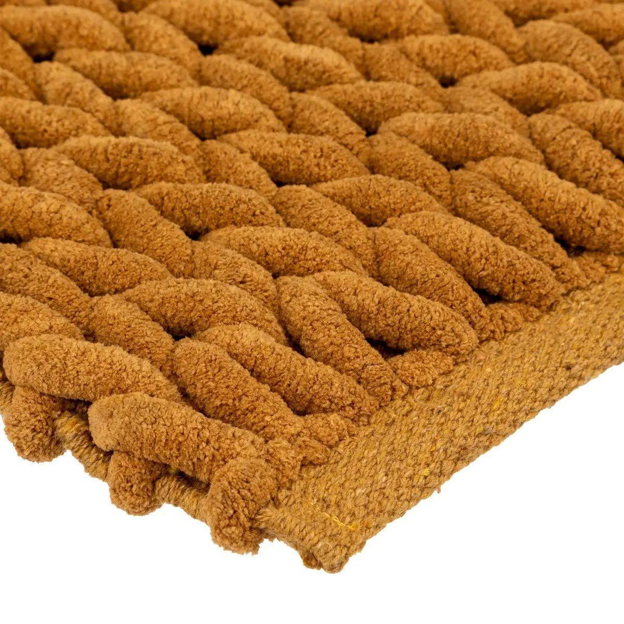 Voir la diapositive 2 : FIVE Tapis salle de bain  tissé épais  50x75cm marron tabac