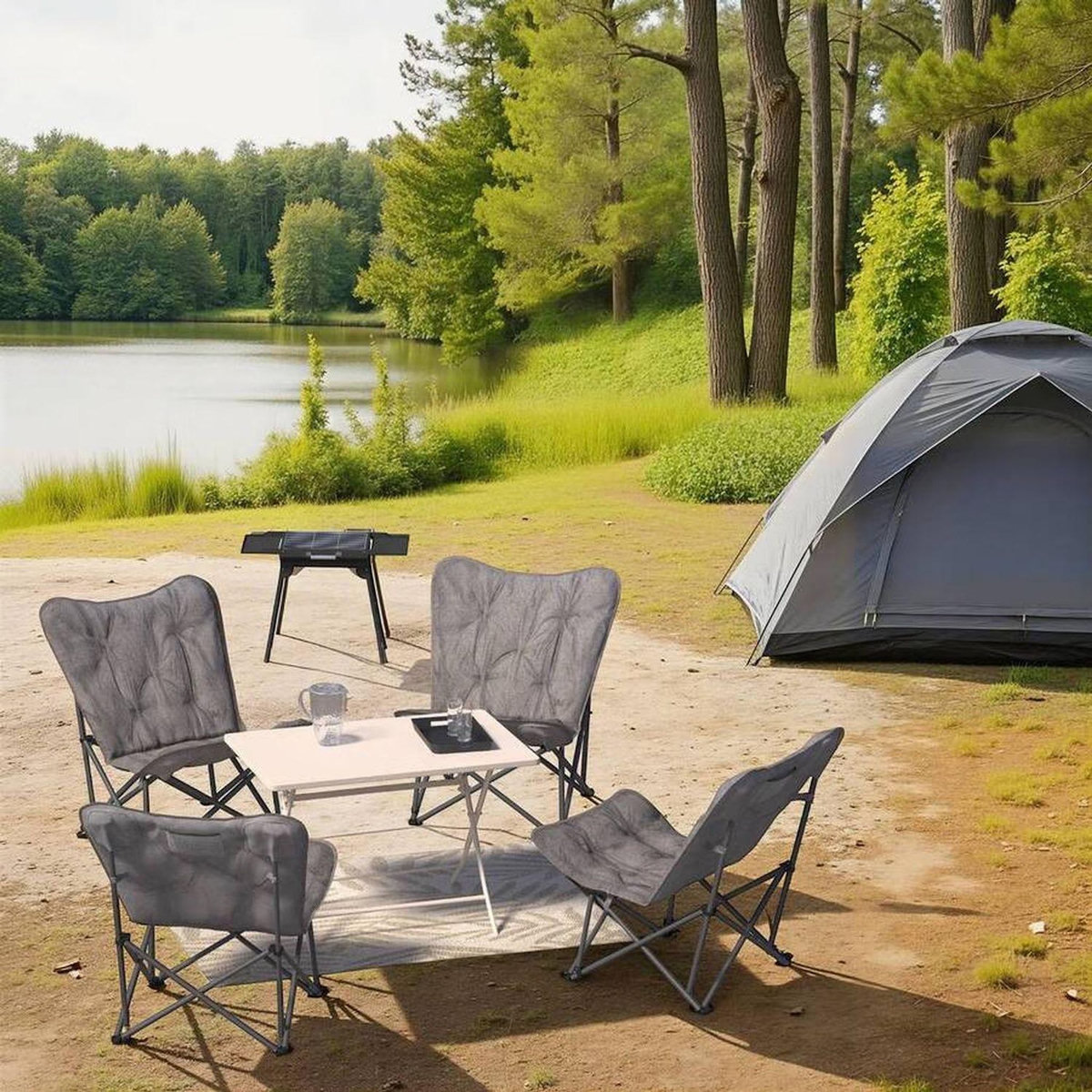 FIVE Fauteuil de camping pliant matelassé