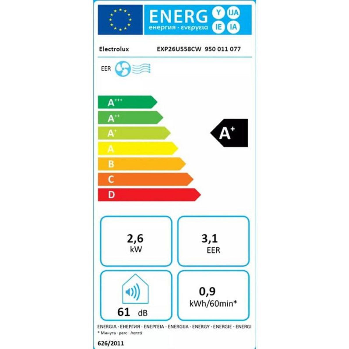 ELECTROLUX Climatiseur mobile Electrolux EXP26U558CW