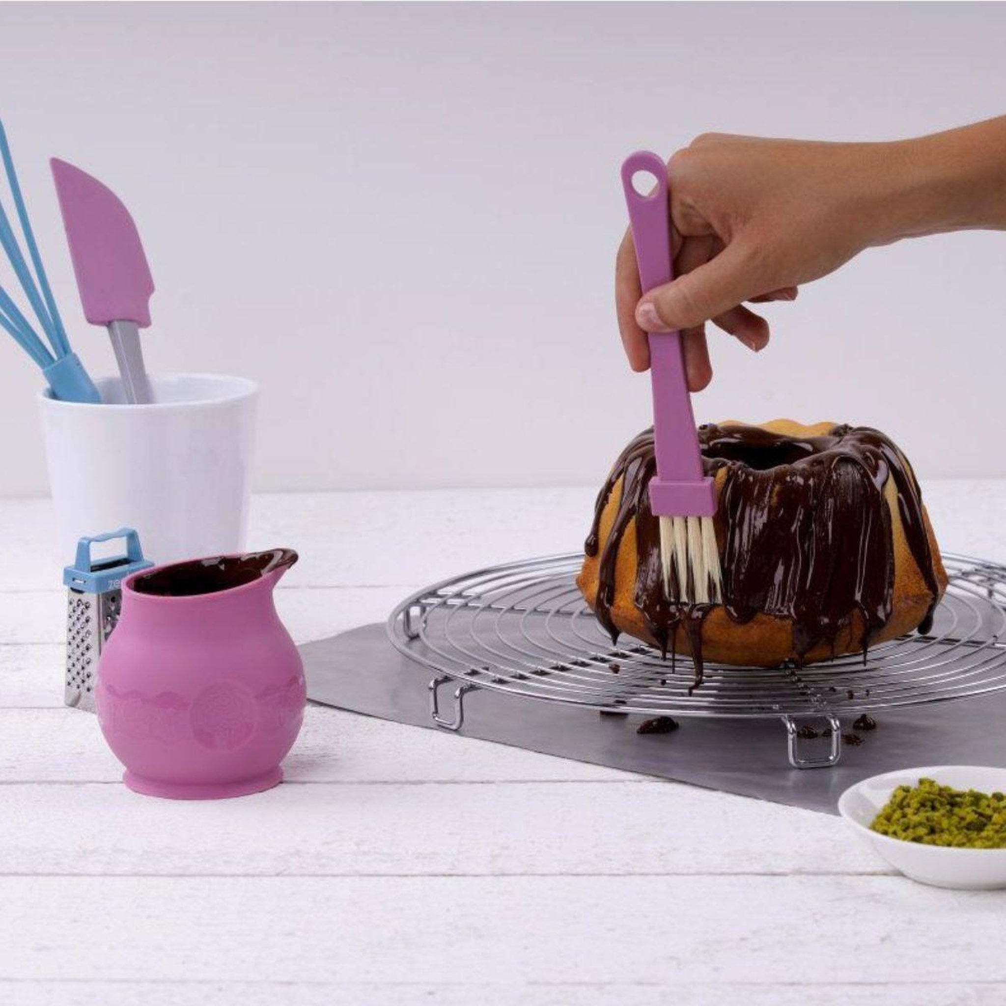Voir la diapositive 6 : ZENKER Pinceau de cuisine et de pâtisserie 19 cm en poils synthétiques Zenker Sweet Sensation