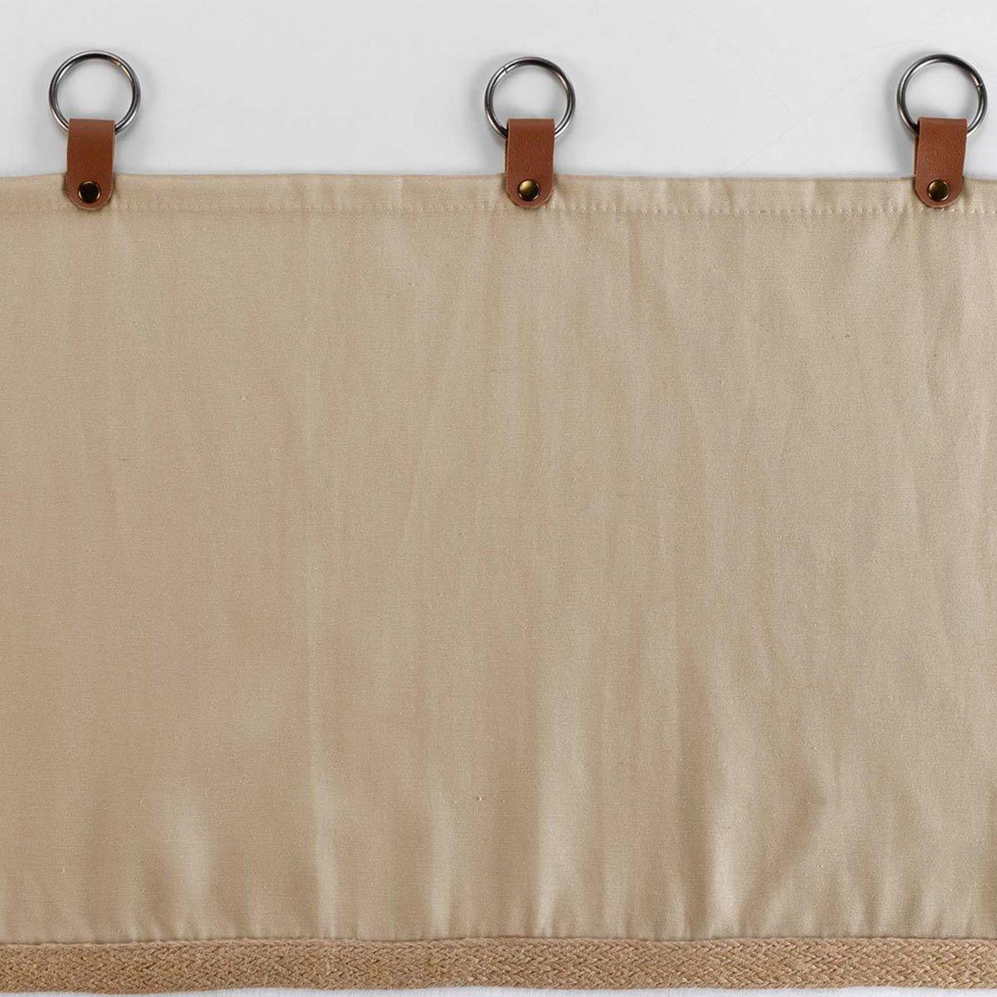 Voir la diapositive 3 : Douceur d'Intérieur Rideau Voilage à Anneaux  Leana  140x240cm Beige