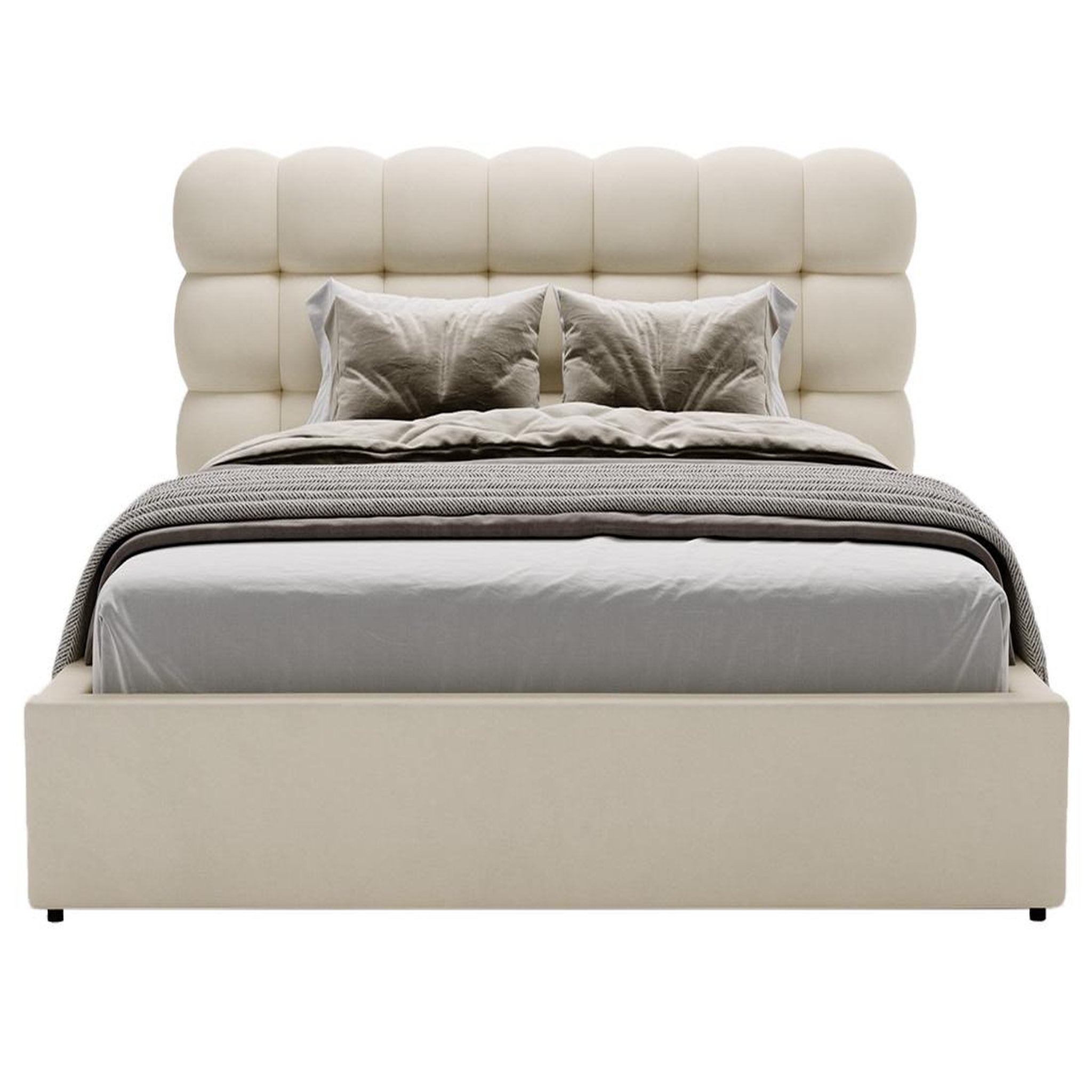 Voir la diapositive 1 : BEST MOBILIER Lotus - lit coffre king size - 180x200 cm - sommier inclus - en velours