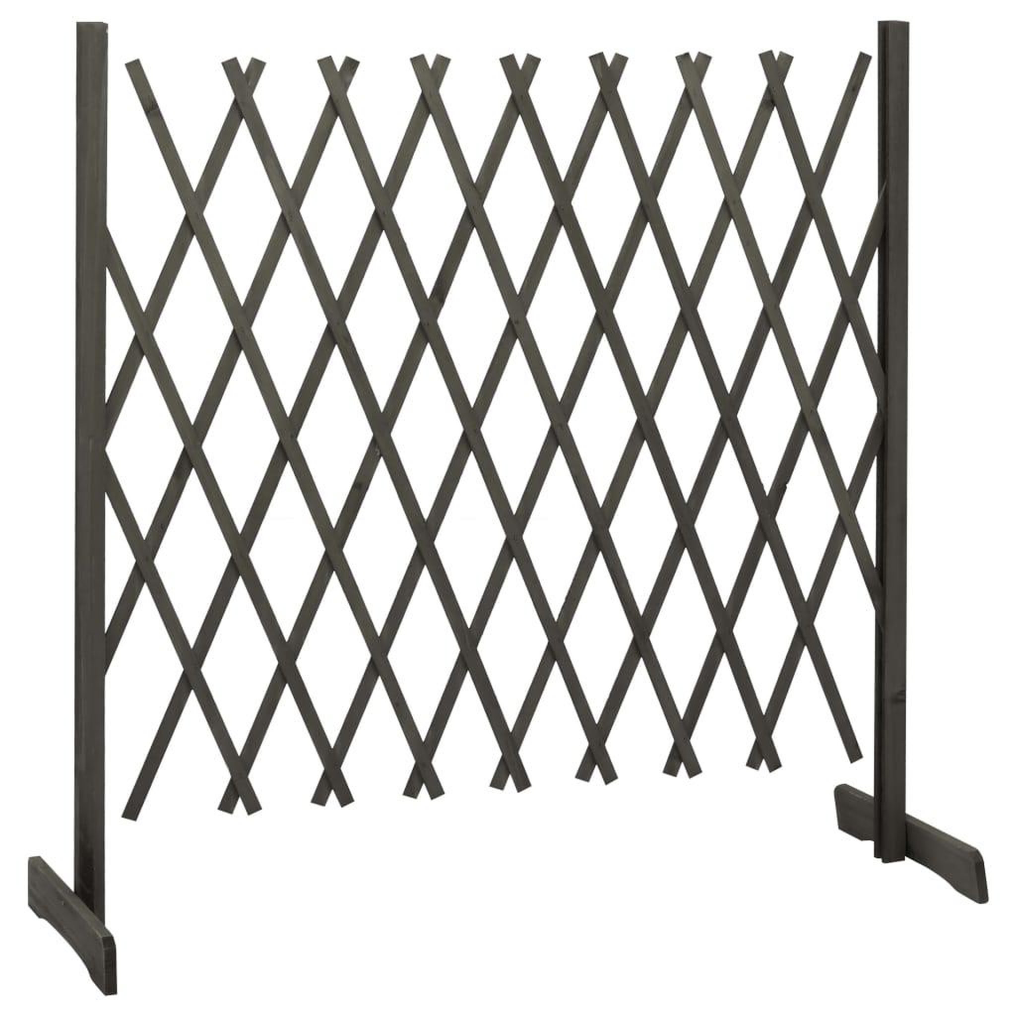 Voir la diapositive 2 : VIDAXL Cloture en treillis de jardin Gris 180x100 cm Bois de sapin