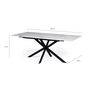 Voir la diapositive 6 : Table de séjour salle à manger extensible effet marbre L160/200 cm ALMA