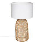 ATMOSPHERA Lampe Cylindrique en Rotin  Karla  55cm Beige
