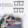 Voir la diapositive 4 : HOMCOM Table de ping-pong tennis de table pliable compacte pieds de nivellement antidérapants acier noir MDF bleu