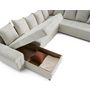 Voir la diapositive 4 : BEST MOBILIER Henry - canapé panoramique convertible - avec coffre - en velours côtelé - 7 places