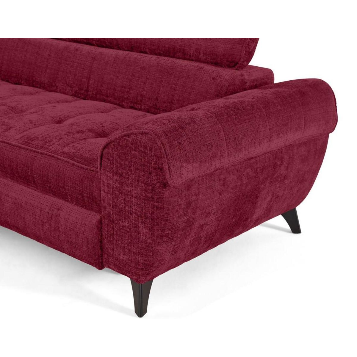 LISA DESIGN Marlo - canapé d'angle gauche 5 places convertible avec coffre et têtières en velours texturé