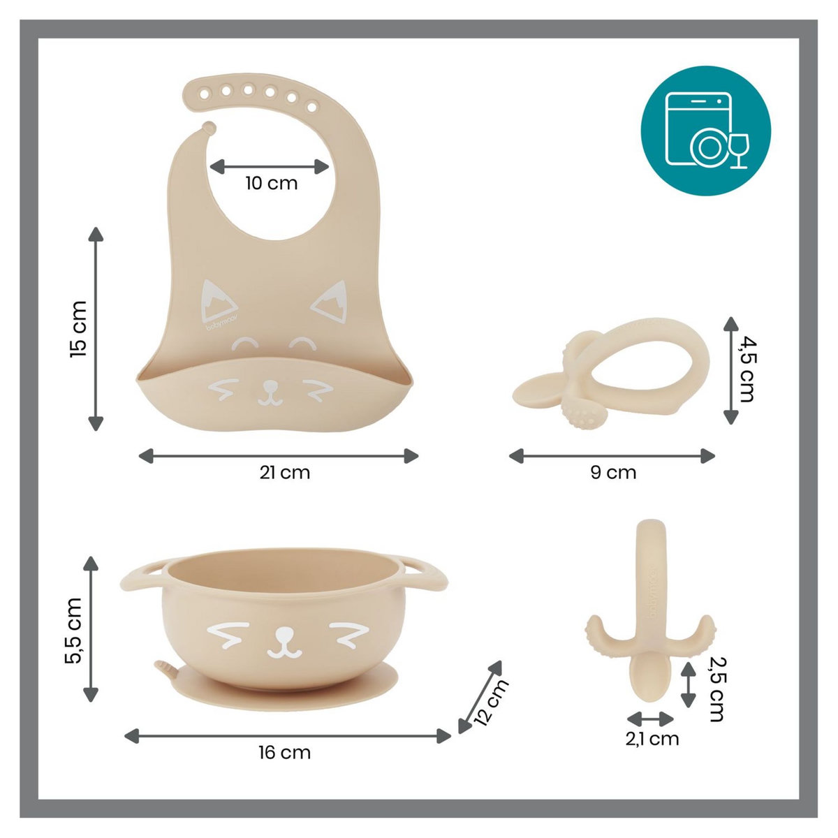 BABYMOOV Kit repas en silicone FIRST'ISY